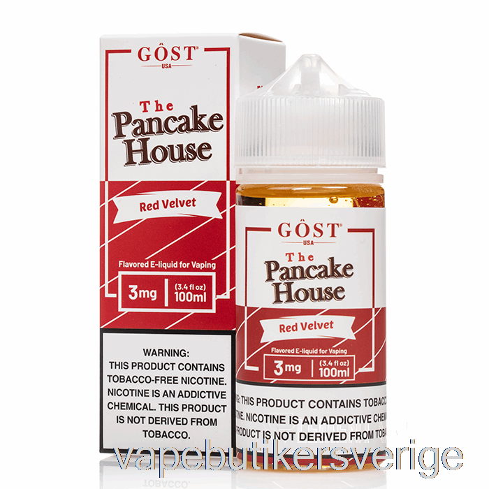 Vape Sverige Röd Sammet - Pannkakshuset - Gost Vapor - 100ml 6mg